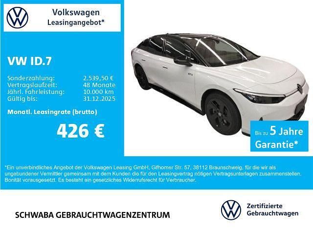 Gletscherweiß metallic Gebraucht 2025 VW ID.7 GTX Kleinwagen | 50.790 € - Bild 1/4