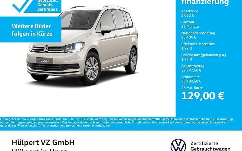 Ivory silver metallic Gebraucht 2024 VW Touran Comfortline Van / Kleinbus | 31.297 € (Fairer Preis) - Bild 1/4