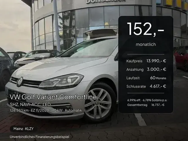 Gebraucht VW Golf VII Comfortline 200 PS (147 kW) 2020 Silber Kombi