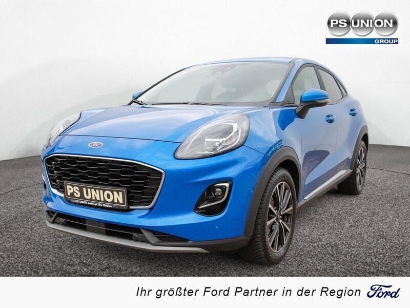 Blau / dynamic blau Gebraucht 2021 Ford Puma Titanium X SUV | 19.790 € (Superpreis) - Bild 1/4