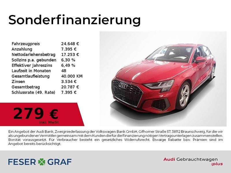 Tangorot metallic Gebraucht 2022 Audi A3 S-Line Limousine | 24.648 € (Guter Preis) - Bild 1/2
