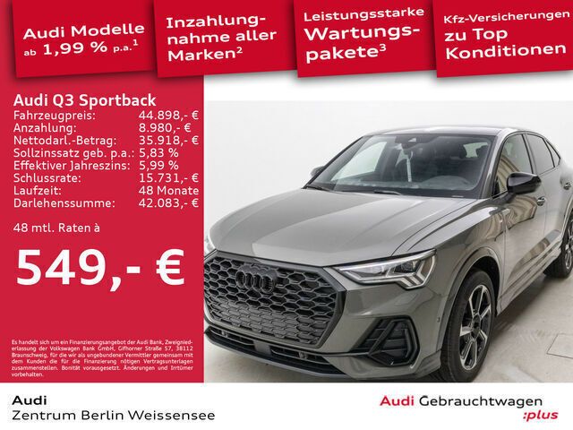 Chronosgrau metallic Gebraucht 2024 Audi Q3 Sportback S-Line SUV | 44.898 € (Fairer Preis) - Bild 1/2