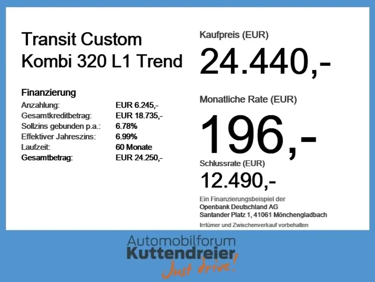 Gebraucht Ford Transit Custom Trend 131 PS (96 kW) 2020 Frostweiß Kombi