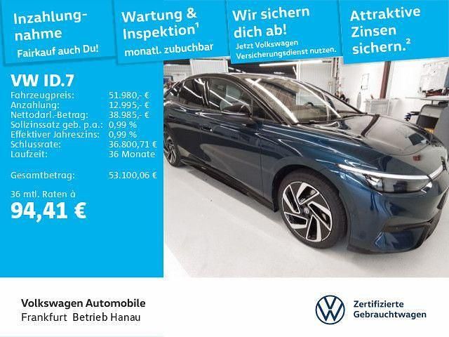 Blau Gebraucht 2025 VW ID.7 Pro Limousine | 51.980 € - Bild 1/4