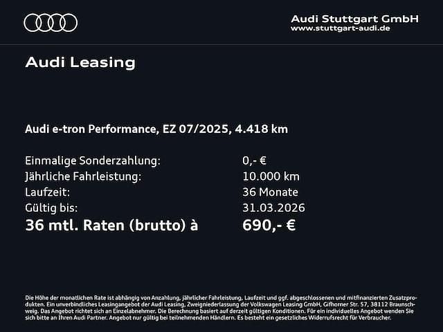 Gebraucht Audi Q6 Sportback e-tron Performance 225 kW (306 PS) 2025 Ascariblau metallic SUV