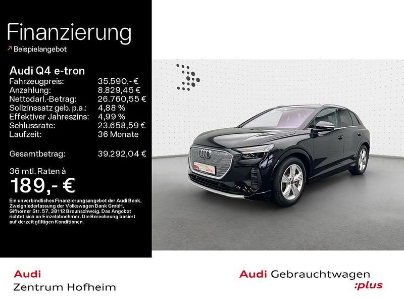 Mythosschwarz metallic Gebraucht 2022 Audi Q4 e-tron Sport SUV | 35.590 € (Fairer Preis) - Bild 1/4