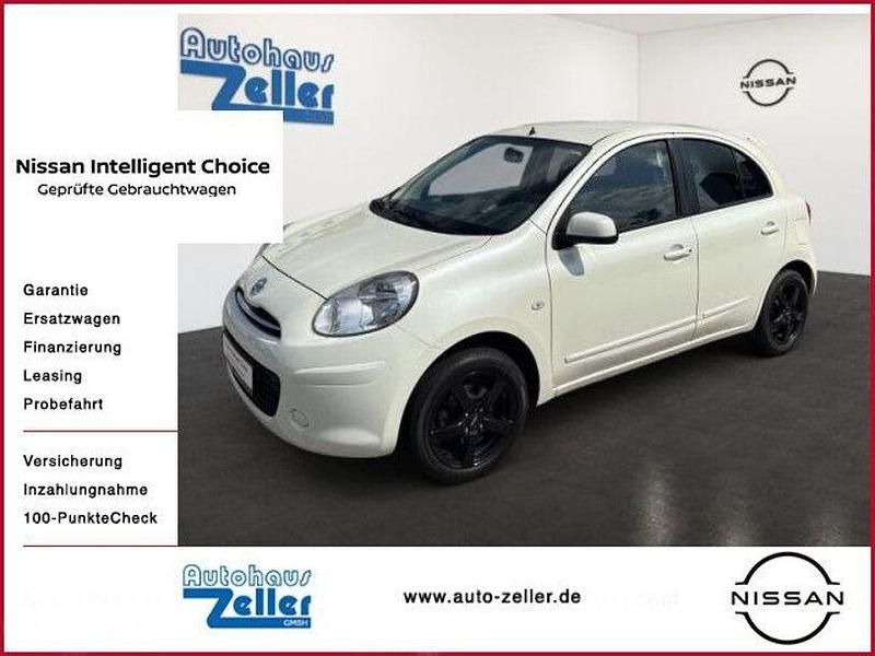 Weiß Gebraucht 2012 Nissan Micra Acenta Kleinwagen | 6.900 € (Teuer) - Bild 1/4