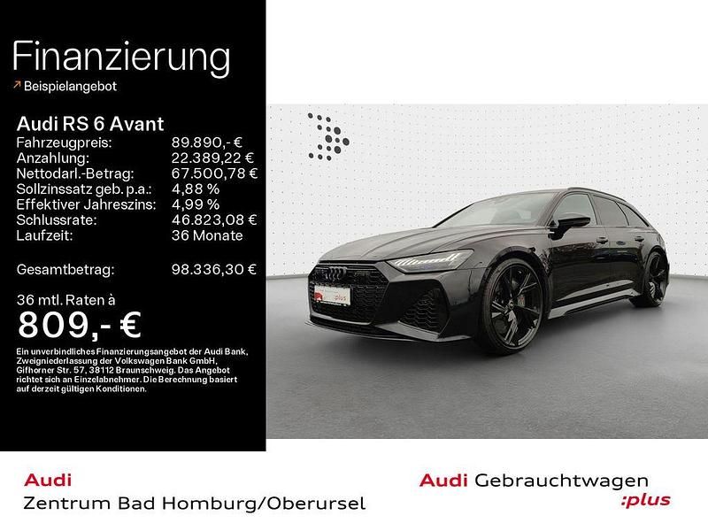 Sebringschwarz kristalleffekt Gebraucht 2021 Audi RS6 Sport Kombi | 89.890 € (Fairer Preis) - Bild 1/4
