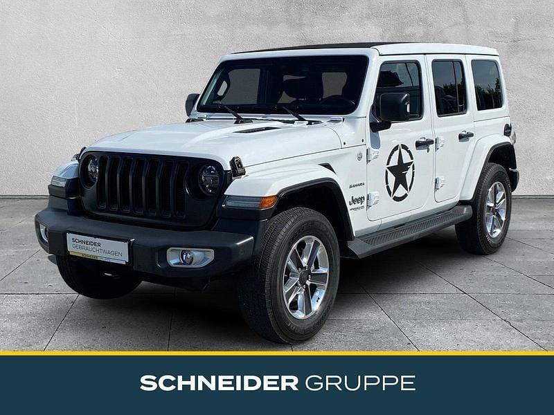 Weiß Gebraucht 2020 Jeep Wrangler Sahara SUV | 43.890 € (Fairer Preis) - Bild 1/4