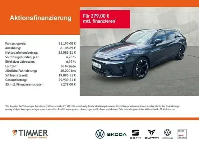 Gebraucht Cupra Leon 150 PS (110 kW) 2025 Magnetic grau metallic Kombi