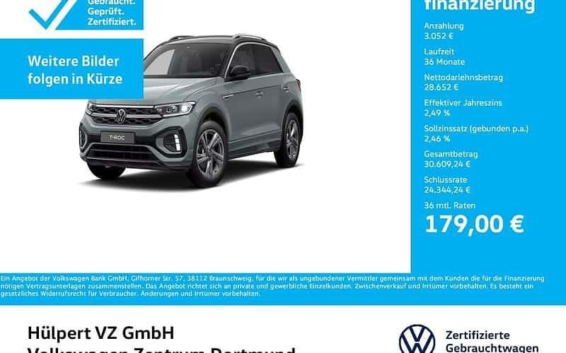 Blau Gebraucht 2025 VW T-Roc R-line SUV | 31.542 € (Guter Preis) - Bild 1/4
