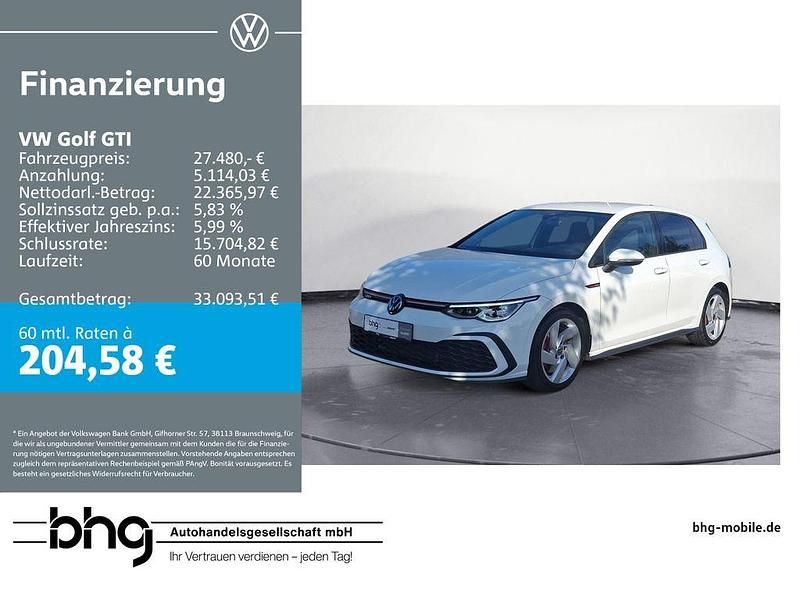 Pure white Gebraucht 2023 VW Golf VIII GTI Limousine | 27.480 € (Guter Preis) - Bild 1/4