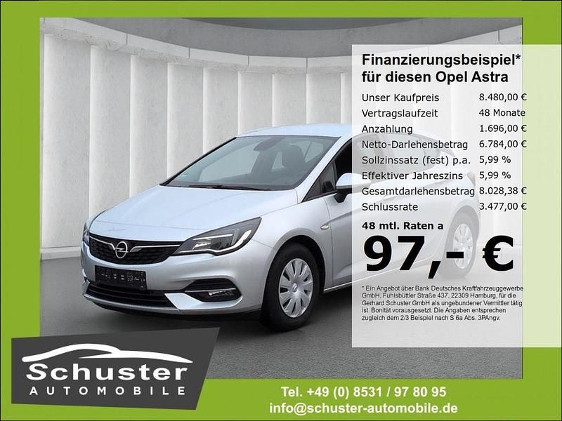 Gebraucht Opel Astra Business Edition 110 PS (80 kW) 2020 Silber metallic[silber] Limousine