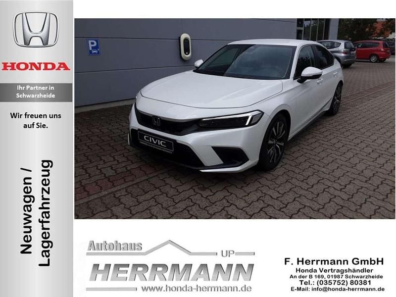 Platinum white pearl Neu 2024 Honda Civic Elegance Limousine | 36.990 € (Fairer Preis) - Bild 1/4