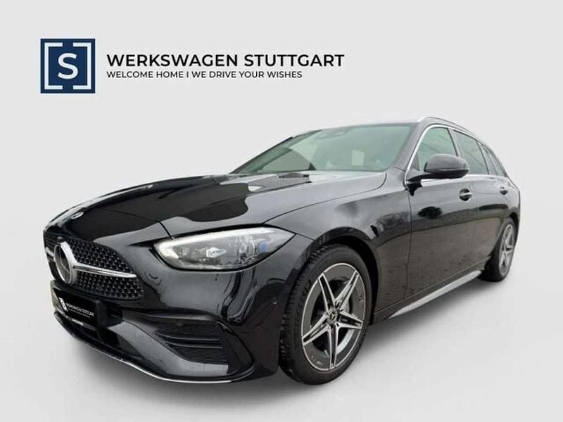Lack obsidianschwarz Gebraucht 2023 Mercedes C300 AMG Kombi | 49.339 € - Bild 1/4