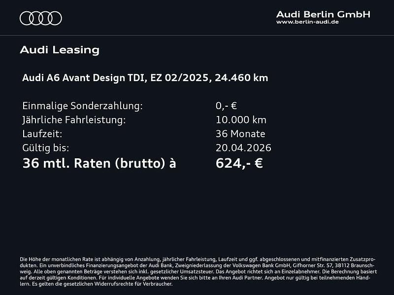 Gebraucht Audi A6 S-Line 286 PS (210 kW) 2025 Florettsilber metallic Kombi