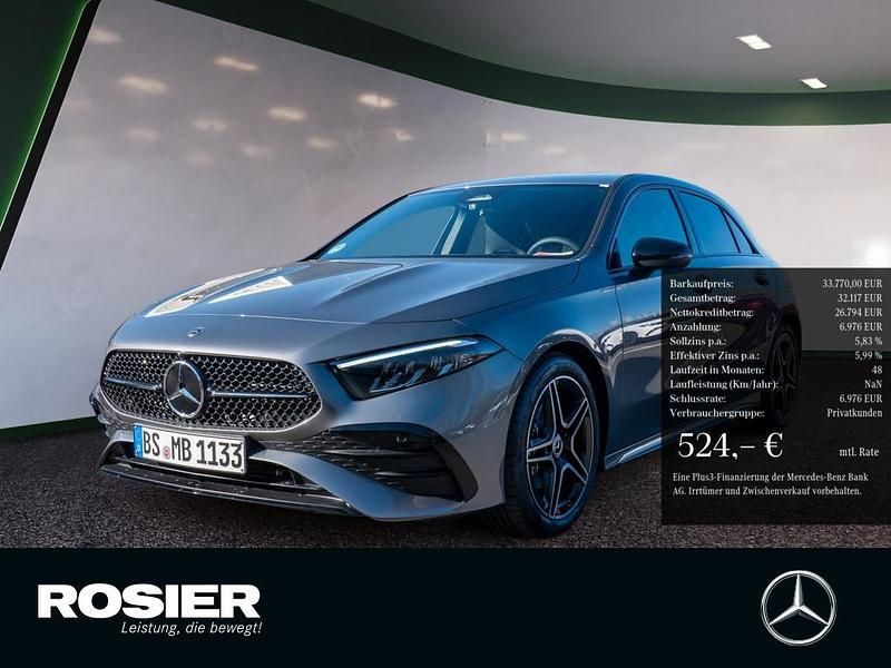 Grau / mountaingrau Gebraucht 2025 Mercedes A180 AMG line Limousine | 36.590 € (Etwas zu teuer) - Bild 1/4