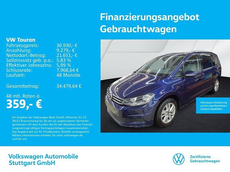 Blau Gebraucht 2024 VW Touran Comfortline Van / Kleinbus | 30.930 € (Guter Preis) - Bild 1/4