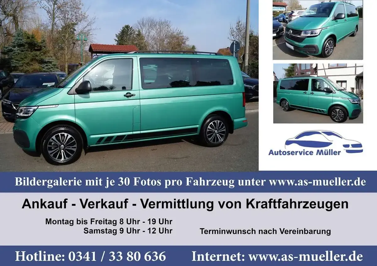 Gebraucht VW Multivan 150 PS (110 kW) 2021 Grün Van / Kleinbus
