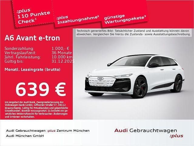 Gletscherweiß metallic Gebraucht 2025 Audi A6 e-tron Ambiente Kombi | 69.879 € (Teuer) - Bild 1/2