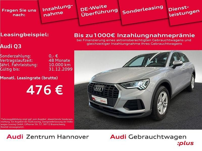 L5 florettsilber metallic (metallic) Gebraucht 2022 Audi Q3 SUV | 30.950 € (Guter Preis) - Bild 1/4