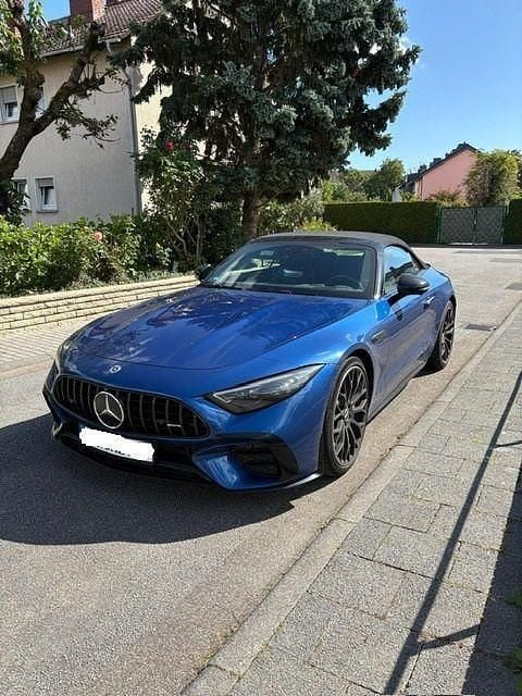 Spektralblau Gebraucht 2023 Mercedes SL43 AMG AMG Cabrio | 84.995 € (Superpreis) - Bild 1/4
