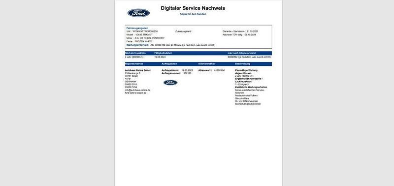 Gebraucht Ford Transit Trend 131 PS (96 kW) 2021 Frostweiß Kombi