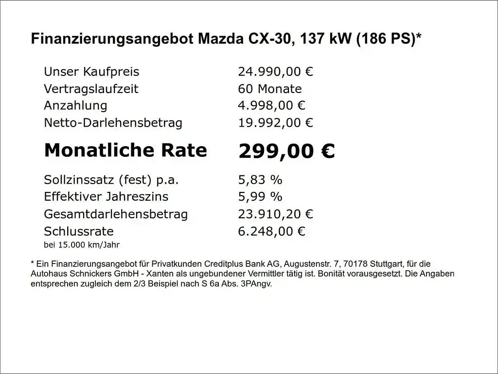 Occasion Mazda CX-30 Selection 186 ch (136 kW) 2023 Blanc SUV