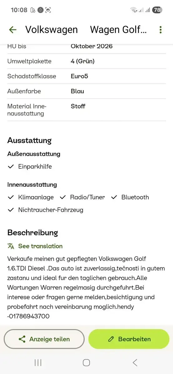 Gebraucht VW Golf VII 105 PS (77 kW) 2013 Blau Kombi