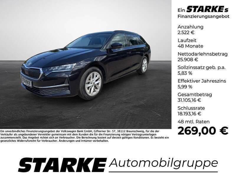 Schwarz (schwarzmagic perleffekt) Gebraucht 2024 Skoda Octavia Selection Kombi | 28.430 € (Superpreis) - Bild 1/4