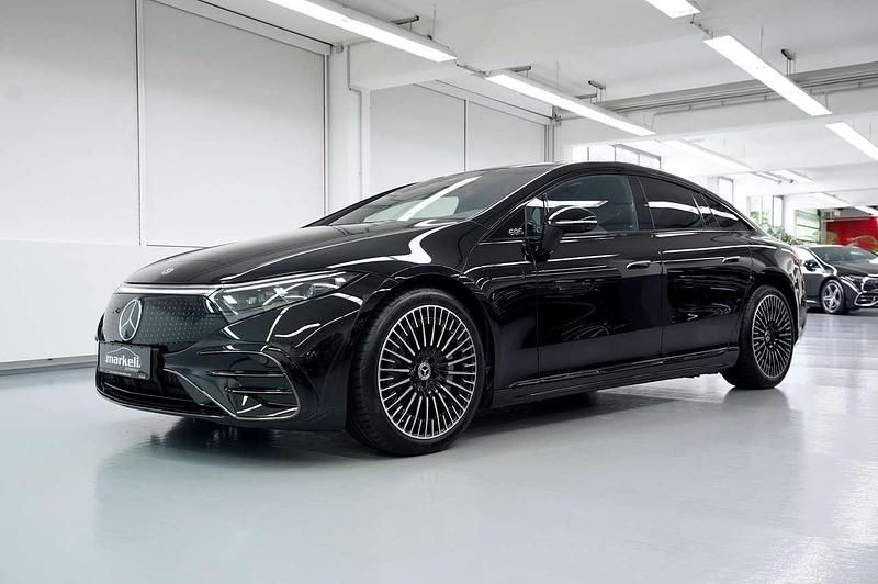 Schwarz Gebraucht 2024 Mercedes EQS450+ AMG line Limousine | 74.450 € (Teuer) - Bild 1/4