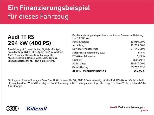 Gebraucht Audi TT Exclusive 2023 Grau Coupé