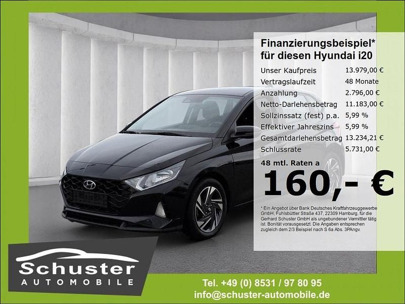 Schwarz Gebraucht 2023 Hyundai i20 Trend Limousine | 13.979 € (Superpreis) - Bild 1/4