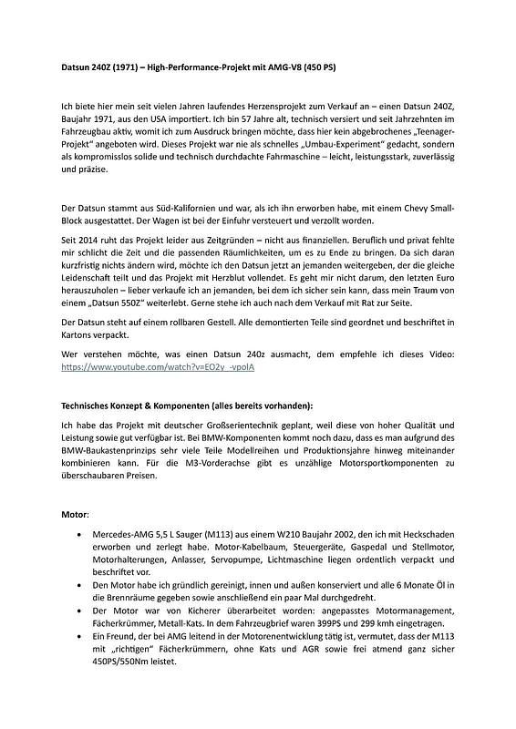 Gebraucht Datsun 240Z 450 PS (330 kW) 1971 Coupé