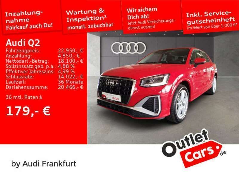 Tangorot metallic/tangorot metallic Gebraucht 2021 Audi Q2 S-Line SUV | 22.550 € (Superpreis) - Bild 1/3