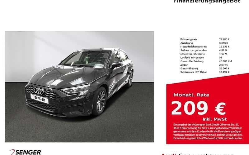 Manhattangrau metallic Gebraucht 2023 Audi A3 Ambiente Limousine | 26.880 € (Fairer Preis) - Bild 1/4