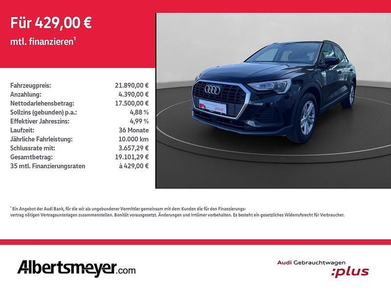 Mythosschwarz metallic Gebraucht 2019 Audi Q3 Design SUV | 21.890 € (Superpreis) - Bild 1/4