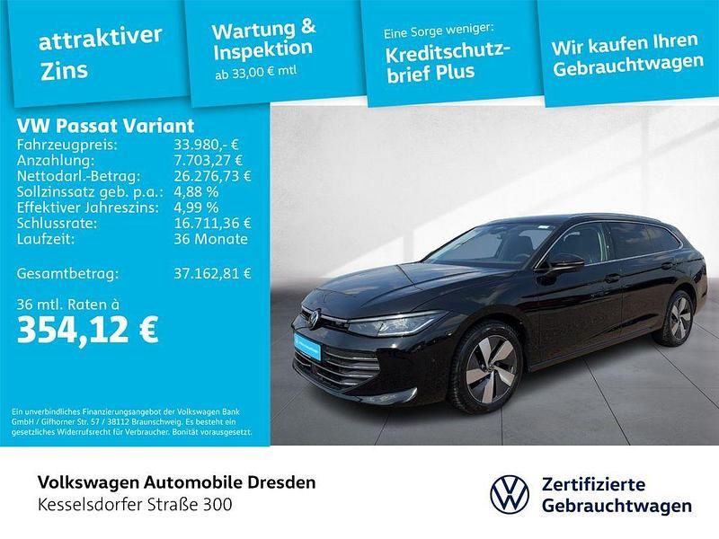 Grenadillschwarz metallic Gebraucht 2024 VW Passat Business Kombi | 33.980 € (Superpreis) - Bild 1/4