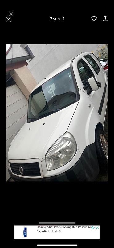 Gebraucht Fiat Doblò 84 PS (61 kW) 2009 Weiß Van / Kleinbus