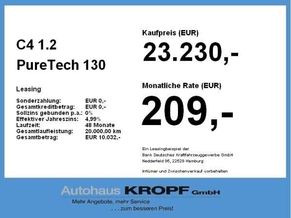 Schwarz (schwarz ) Neu 2024 Citroën C4 PureTech Limousine | 23.230 € (Teuer) - Bild 1/1