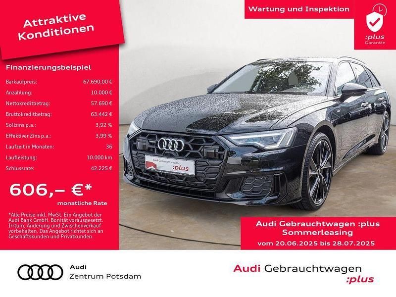 Mythosschwarz metallic Gebraucht 2024 Audi A6 S-Line Kombi | 67.690 € - Bild 1/1