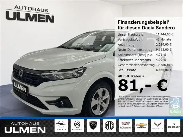 Schwarz Gebraucht 2021 Dacia Sandero Comfort Kleinwagen | 12.990 € (Fairer Preis) - Bild 1/3