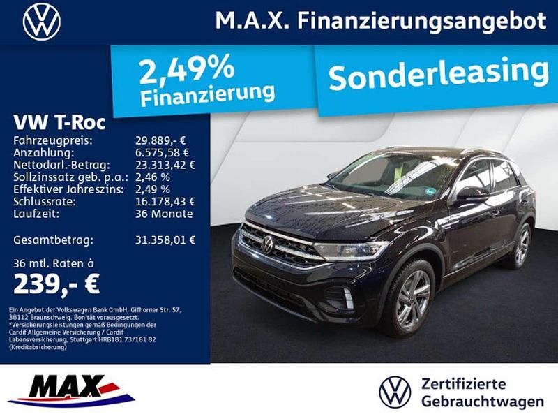 Schwarz Gebraucht 2025 VW T-Roc R-line SUV | 29.889 € (Superpreis) - Bild 1/3