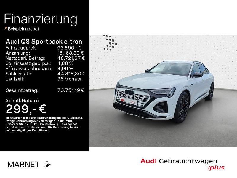 Weiß Gebraucht 2023 Audi Q8 Sportback e-tron S-Line SUV | 63.890 € (Etwas zu teuer) - Bild 1/4