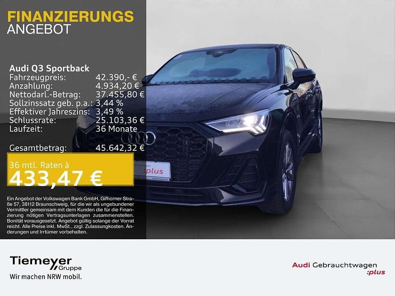 Mythosschwarz metallic Gebraucht 2025 Audi Q3 S-Line SUV | 42.390 € (Fairer Preis) - Bild 1/4
