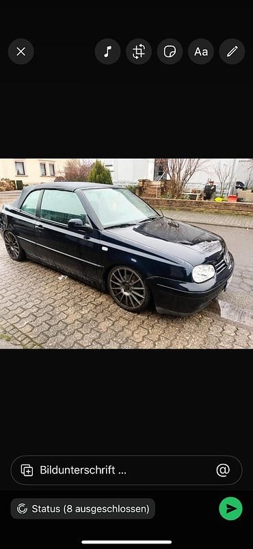 Blau Gebraucht 2000 VW Golf Cabriolet Cabrio | 1.499 € (Superpreis) - Bild 1/4