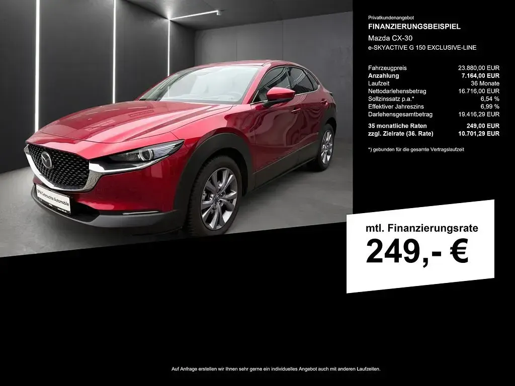Gebraucht Mazda CX-30 Exclusive 150 PS (110 kW) 2024 Rot SUV