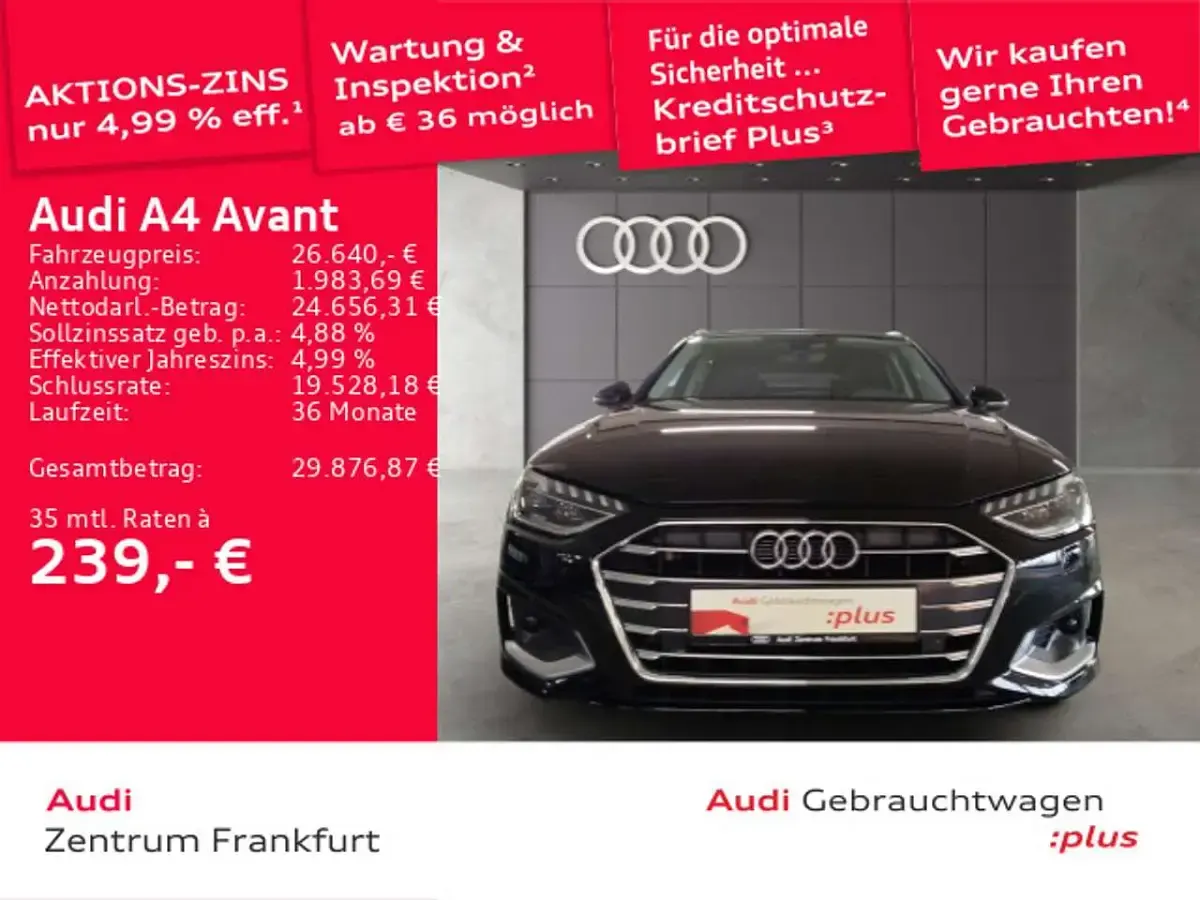 Occasion Audi A4 Advanced 204 ch (150 kW) 2023 Noir Break