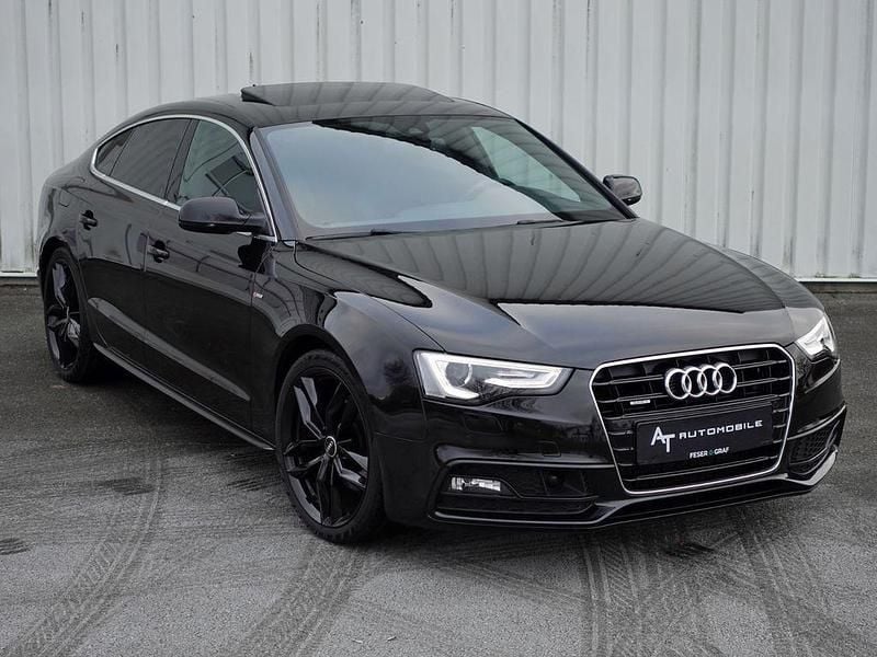 Schwarz Gebraucht 2015 Audi A5 Sportback S-line plus Kleinwagen | 16.900 € (Superpreis) - Bild 1/4