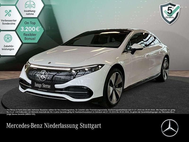 Weiß Gebraucht 2023 Mercedes EQS500 Premium Plus Limousine | 66.390 € (Superpreis) - Bild 1/3